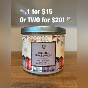 Bath and Body Works 3 Wick Candle Summer Boardwalk